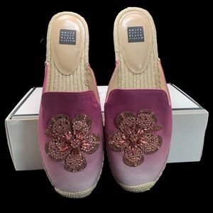 NIB White House Black Market Josi Fiji Pink Ombre Espadrille Mules